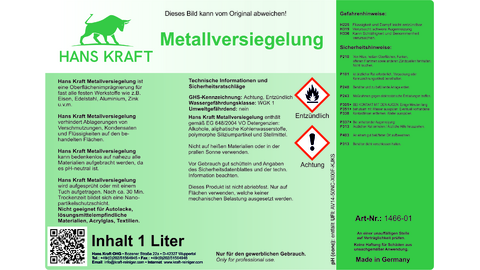 Produktbild - Hans Kraft Metallversiegelung - Hans Kraft